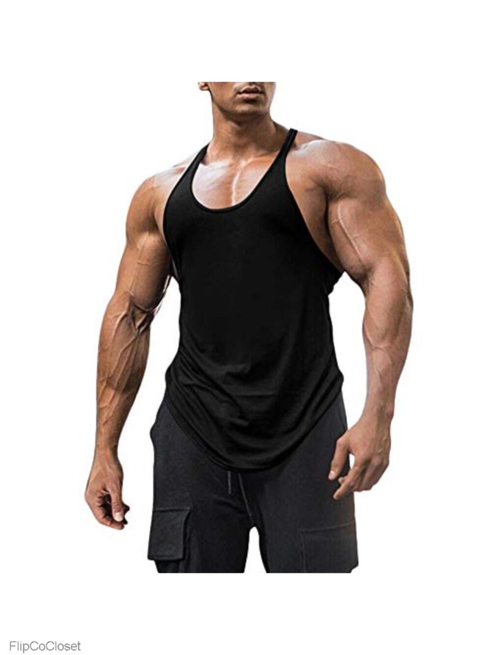 Mens Dry Fit Tank Top Sleeveless Muscle Gym Workout Shirt